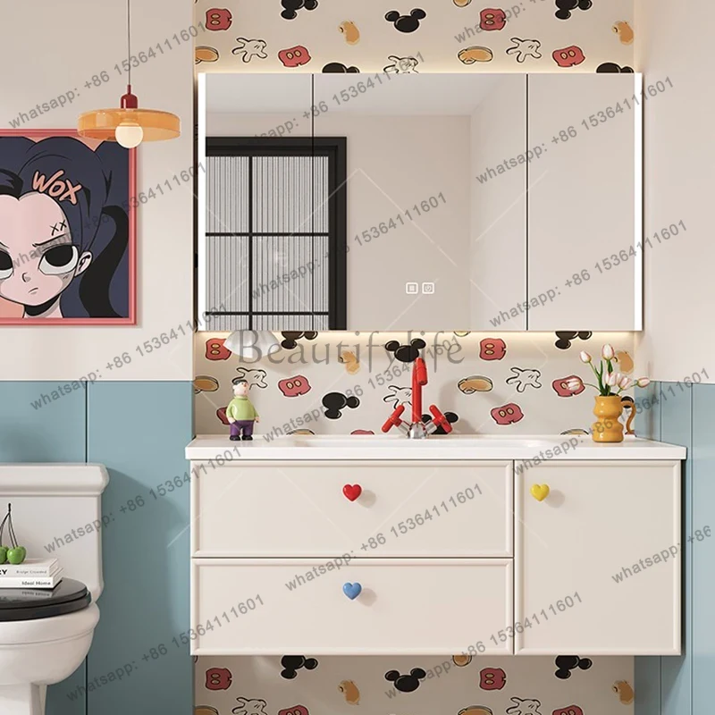 Home Bathroom Vanity Combo - Organizador de banheiro com espelho, armário