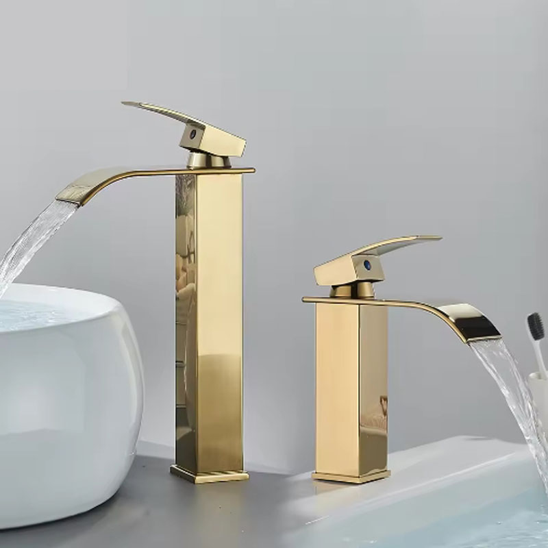 Basin Mixer Tap - Torneiras de bacia douradas escovadas elegante