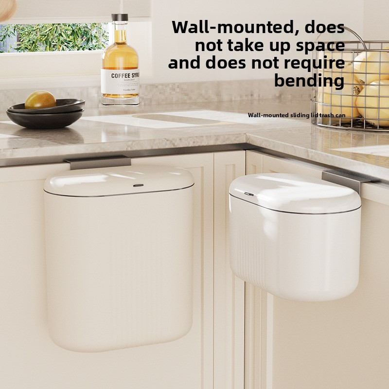 Home Essentials Bathroom Storage - Lixeira grande com abertura deslizante, montada