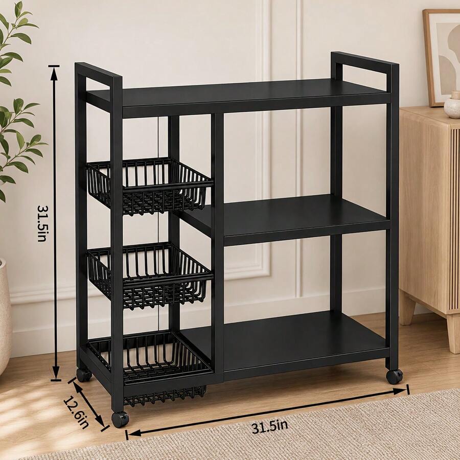 Home Edit Bathroom Storage - 1 unidade de estante móvel para