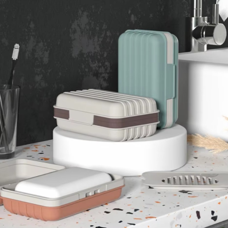 Saboneteira de plástico com ta - Home Essentials Bathroom Storage avaliação e preço