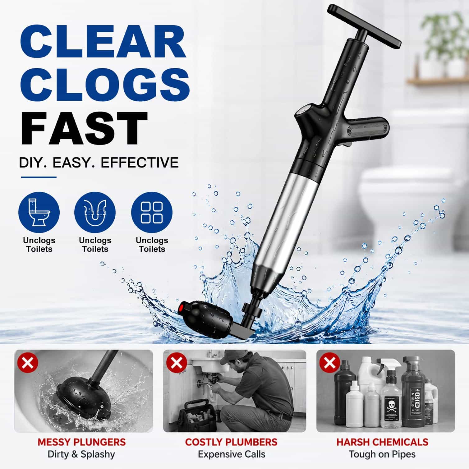 Desentupidor de Sanita, Desent - Plunger Toilet avaliação e preço