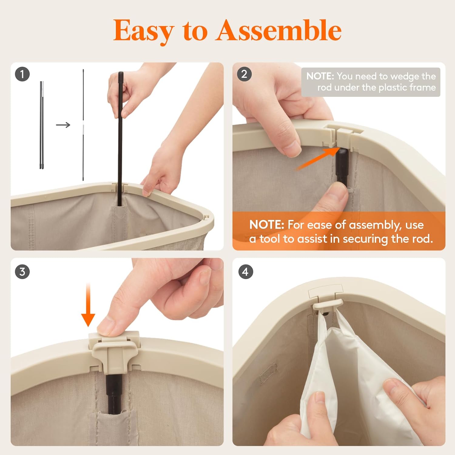Cesto de roupa suja de plástic - Home Essentials Bathroom Storage avaliação e preço