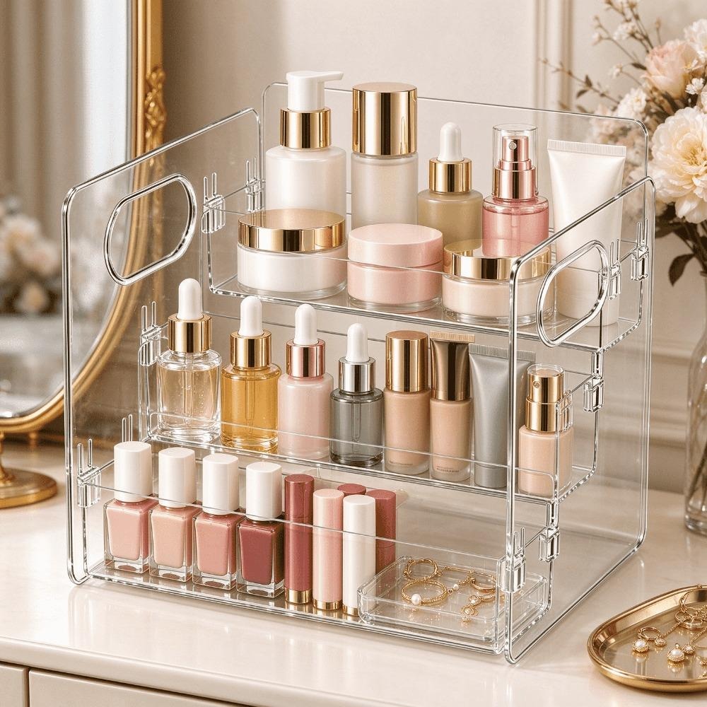Organizador de maquiagem em ac - Home Essentials Bathroom Storage avaliação e preço