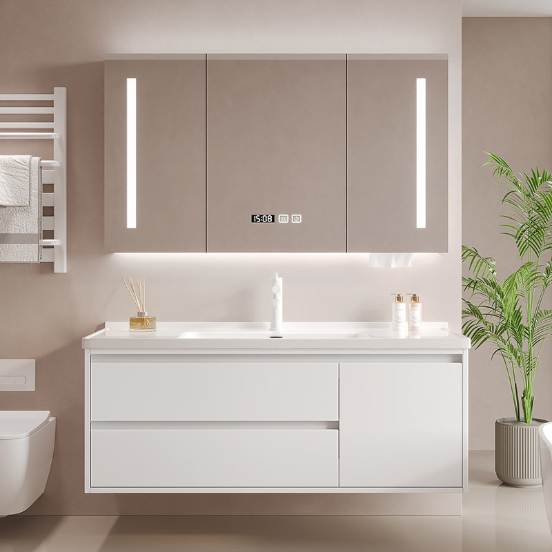Armário Moderno Branco com Gav - Home Bathroom Vanity Combo avaliação e preço